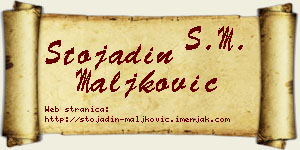 Stojadin Maljković vizit kartica
